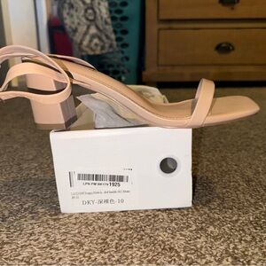 Women's Nude Strappy Heels